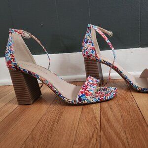 Kelly & Katie Summer floral heeled sandal